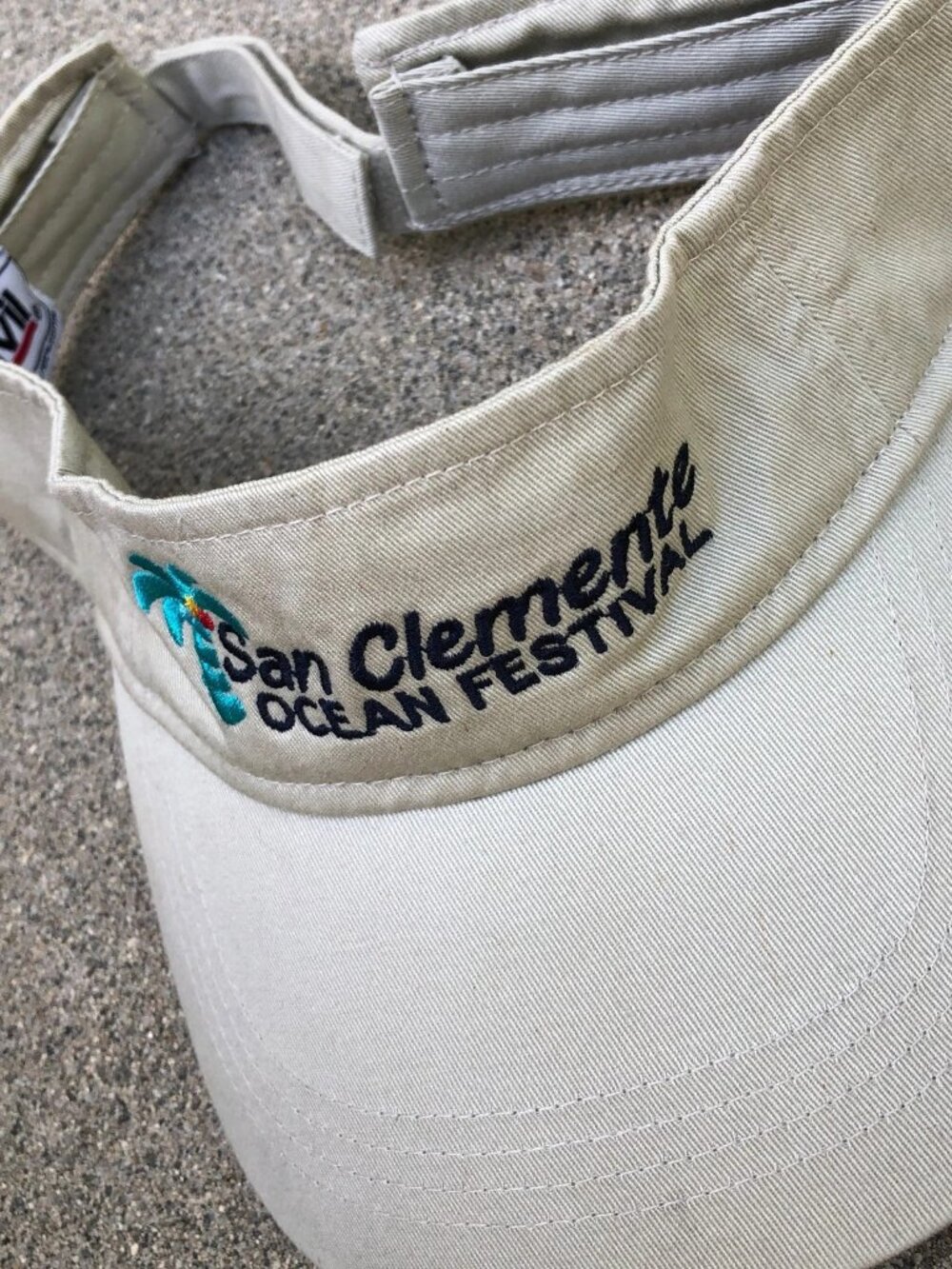 Vintage ANVIL San Clemente Ocean Festival Visor Hat Men's Khaki One Size Cap - Picture 3 of 5